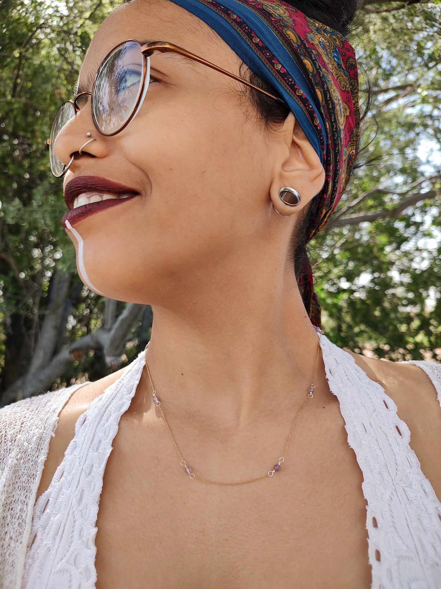 Gold/Silver Amethyst Necklace