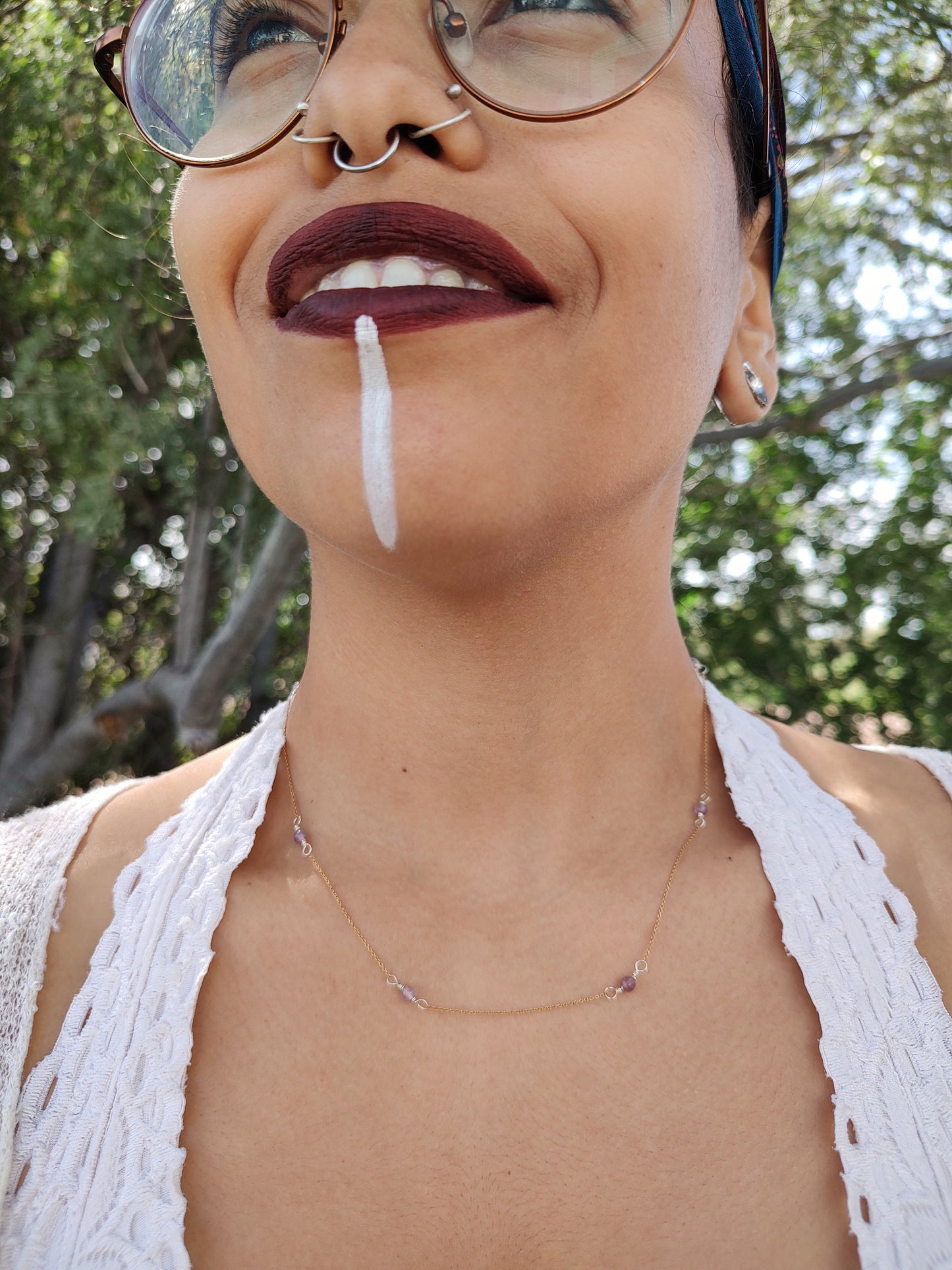 Gold/Silver Amethyst Necklace