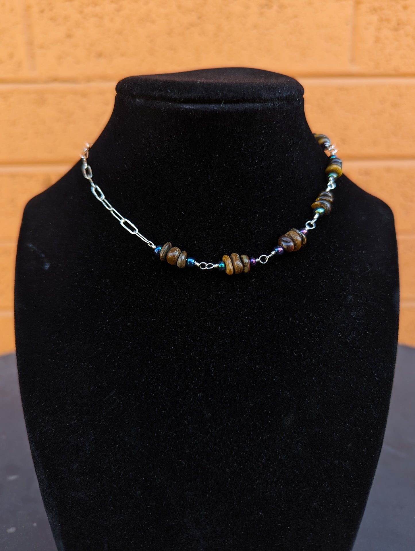 Tiger's Evil Eye Silver Necklace