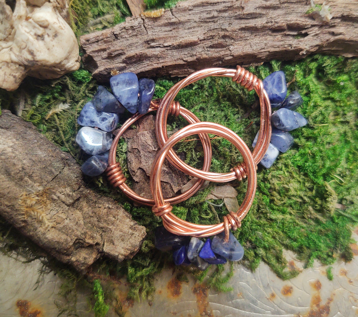 Copper Lapiz Lazuli Rings