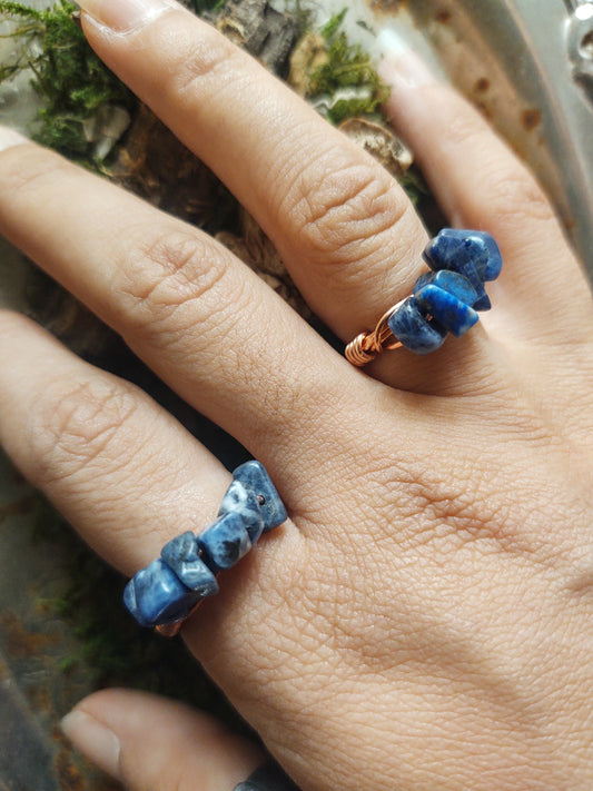 Copper Lapiz Lazuli Rings